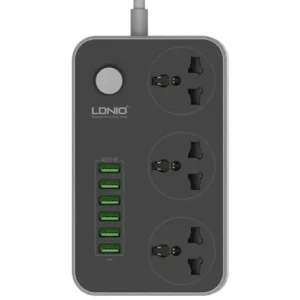 چندراهی برق الدینیو SC3604 با سه پریز و شش پورت USB